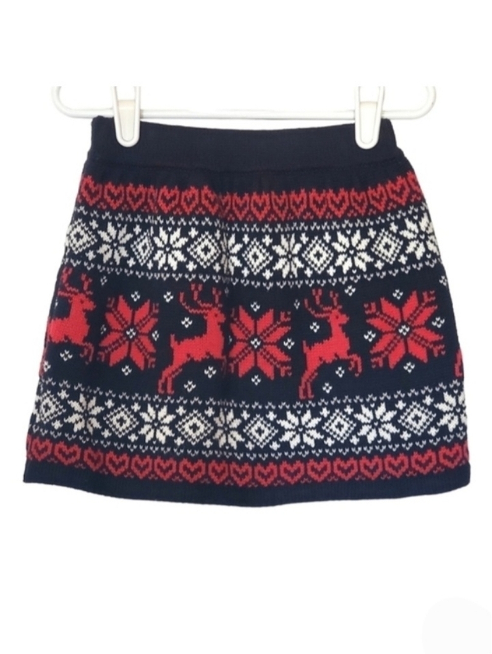 K1105 * Unbranded Girls Sweater Skirt Black White Red Size 5T